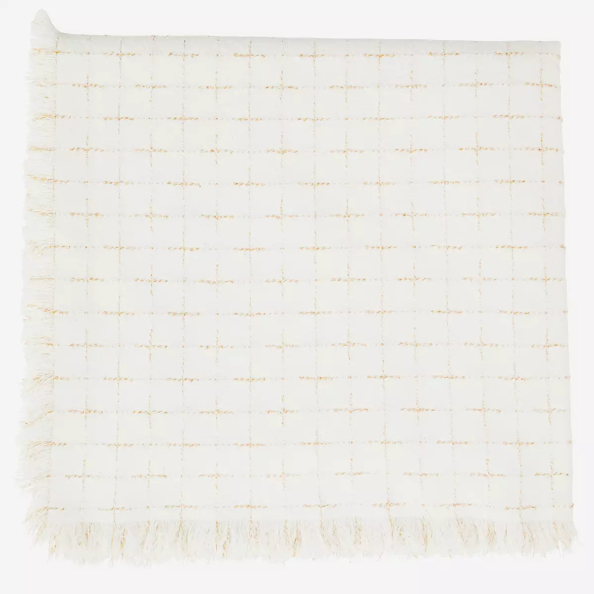 White checked table cloth