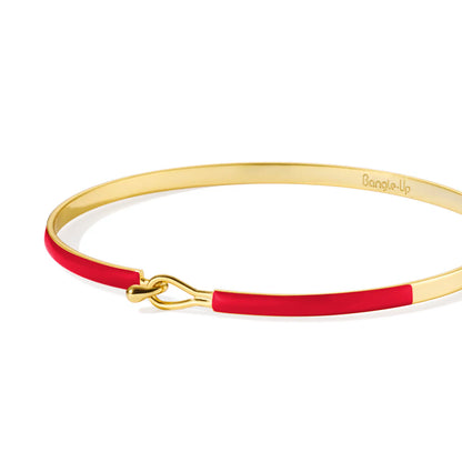 LILY lacquer bracelet with drop clasp in gilded brass