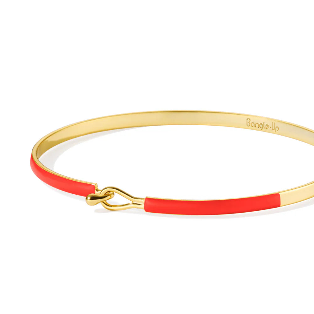 LILY lacquer bracelet with drop clasp in gilded brass
