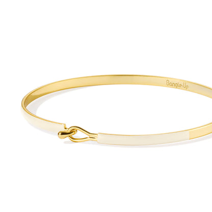 LILY lacquer bracelet with drop clasp in gilded brass