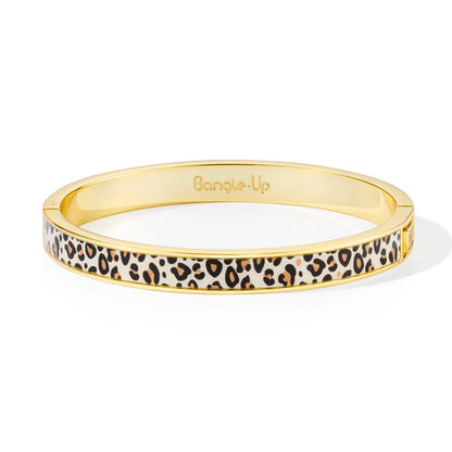 TINA - Lacquer clasp bracelet in gilded metal. Color : White sand