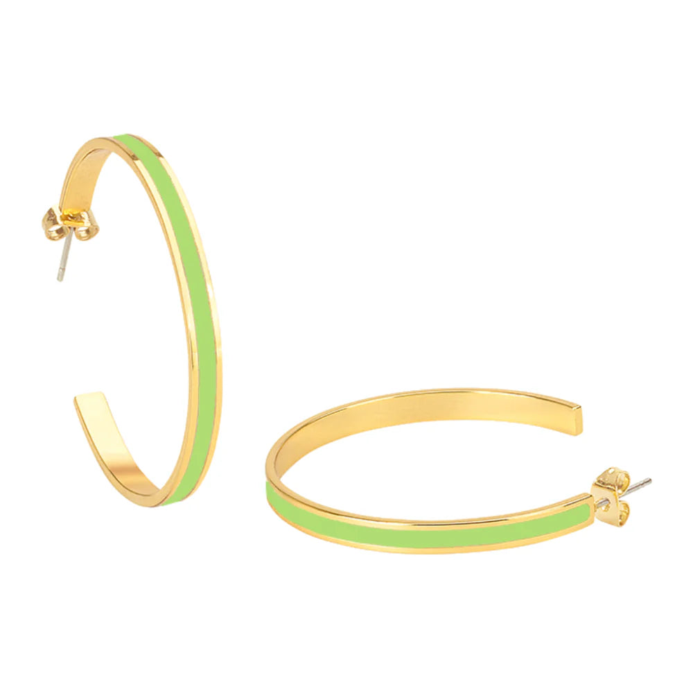 BANGLE lacquer thin hoop earrings