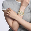 VENUS - Metal  ring with light gold finish. Color : Light gold