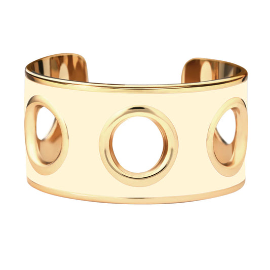 EYELET - Adjustable lacquered perforated brass sleeve. Color : White sand