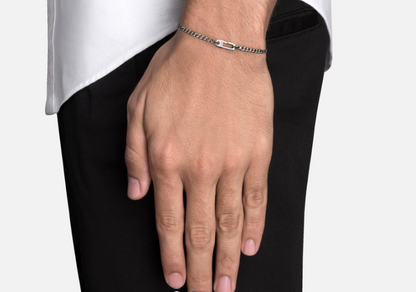 Annex Cuban Chain Bracelet I Sterling Silver M