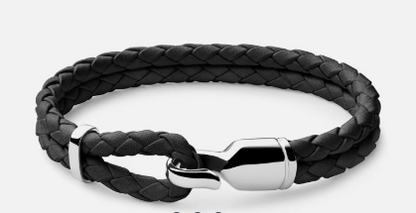 Single Trice bracelet in black Sterling Silver M