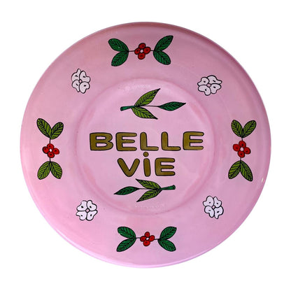 Dessert Hand painted plate - Pink BELLE VIE