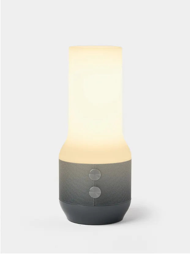 Terrace+ lights and speaker in Gun / soft gold