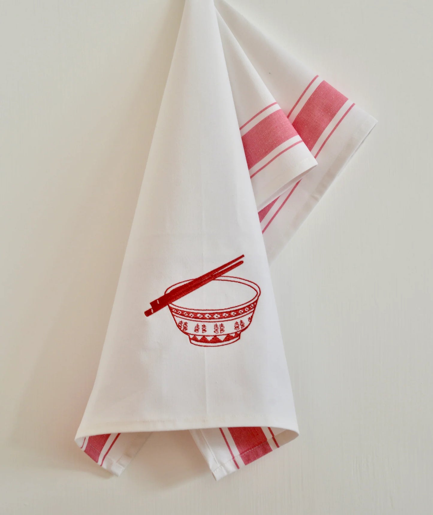 ZEST of Asia Tea towel with Red Rice Bowl