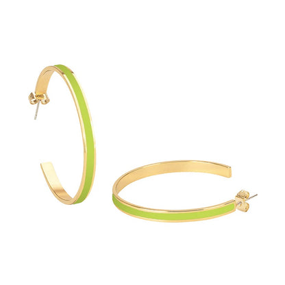 BANGLE lacquer thin hoop earrings