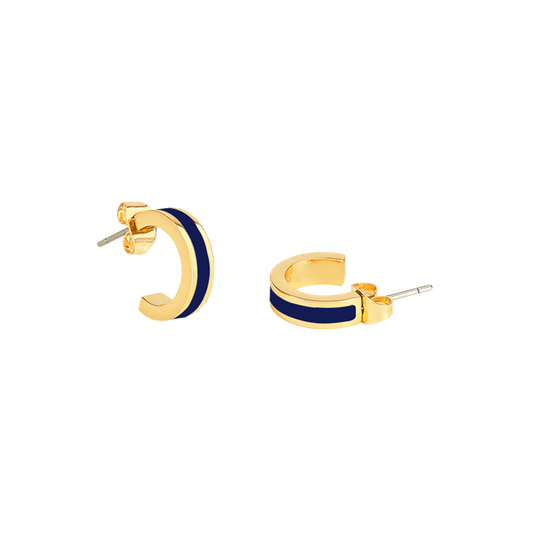HOOP EARRING NIGHT BLUE