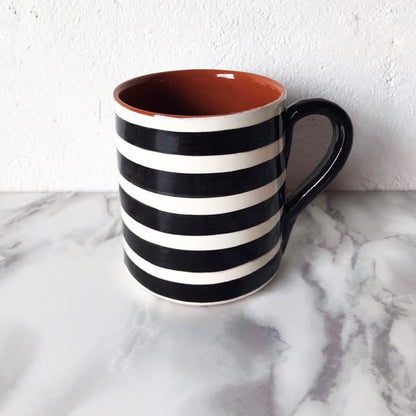 Maison Marcel Casa Cubista Horizontal Stripes Mug Black