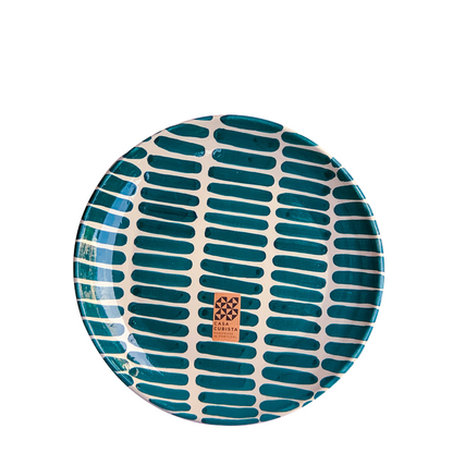Maison Marcel Case Cubista Small Plate Teal Dash